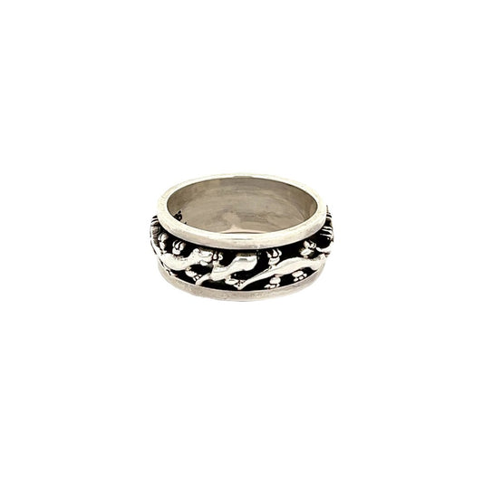 925 silver gecko spinning ring AS0040 - FJewellery