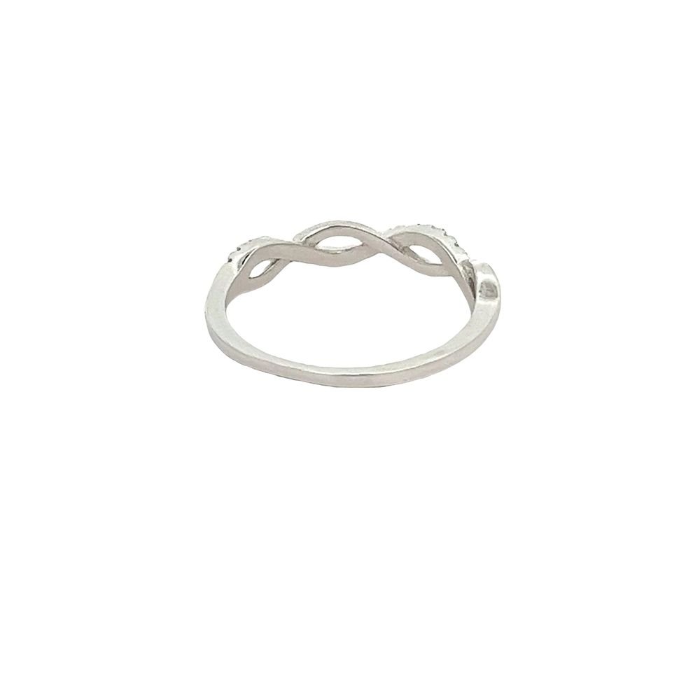 925 silver half CZ weave ring AS0024 - FJewellery