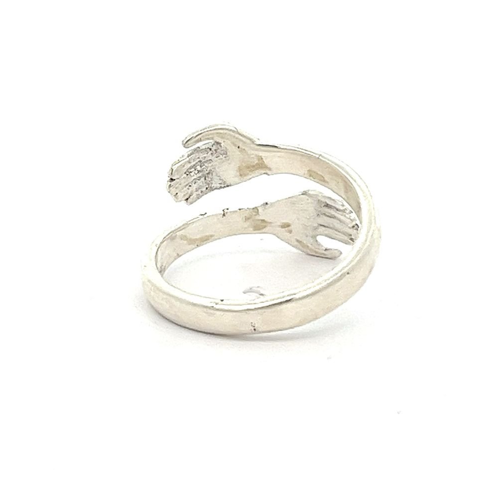 925 silver holding hands ring AS0019 - FJewellery