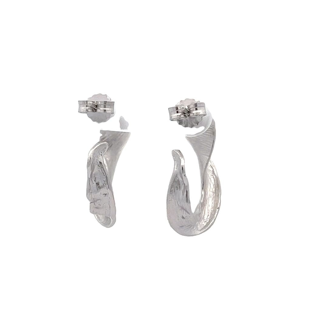 925 silver rhodium plated stud earrings SER3015 - FJewellery
