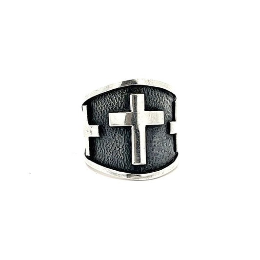 925 silver shield ring with three crosses AS0003 - FJewellery