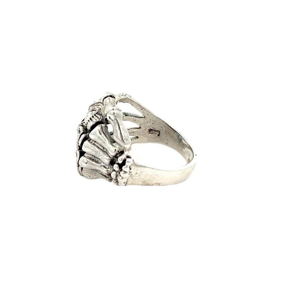 925 silver skeleton hand ring AS0008 - FJewellery