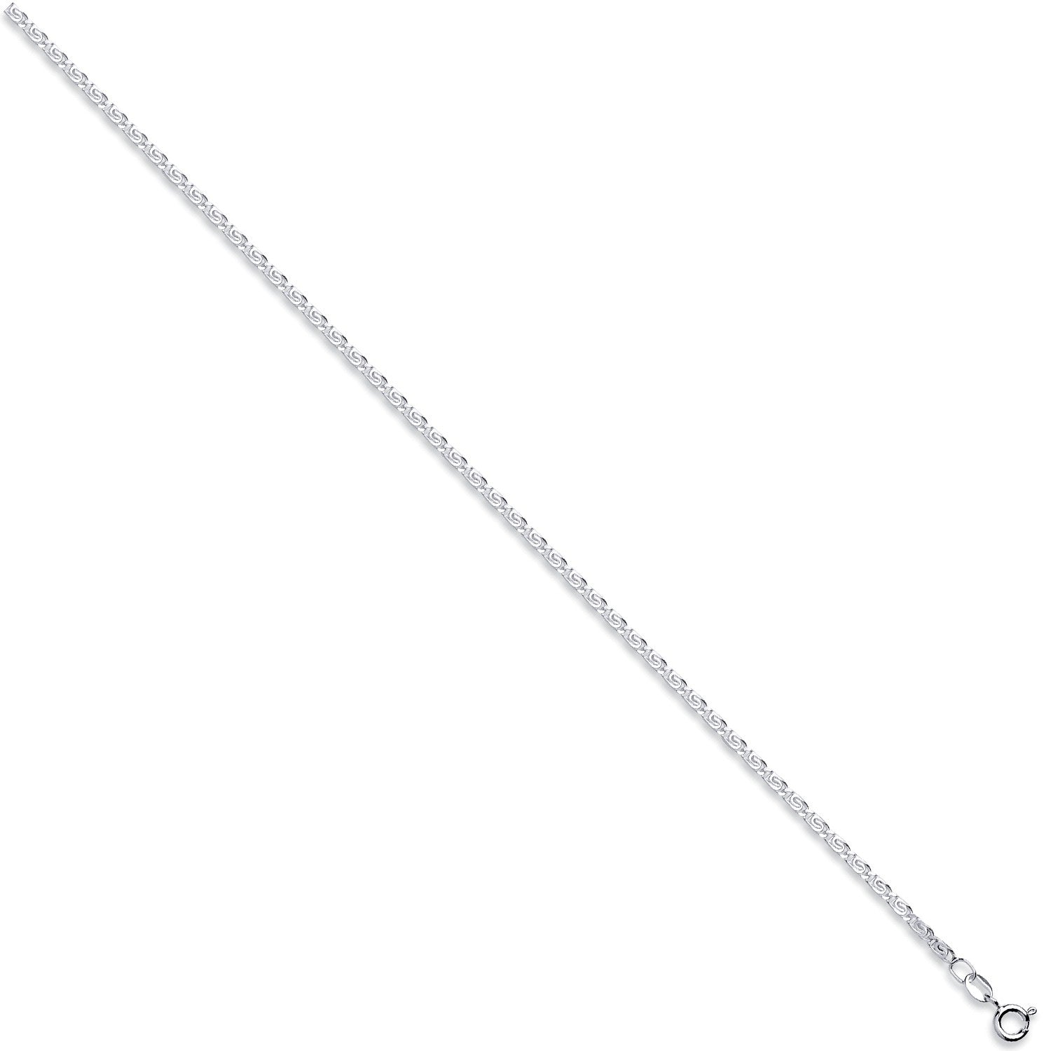 925 Sterling Silver 2.5mm Snail Chain - FJewellery