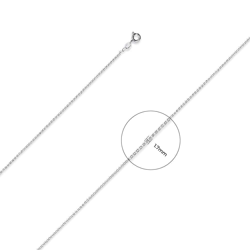 925 Sterling Silver 2mm Necklace Chain - FJewellery