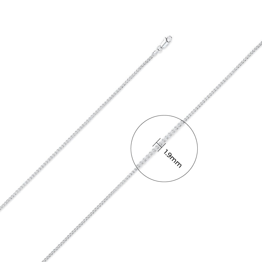 925 Sterling Silver 2mm Spiga Chain - FJewellery