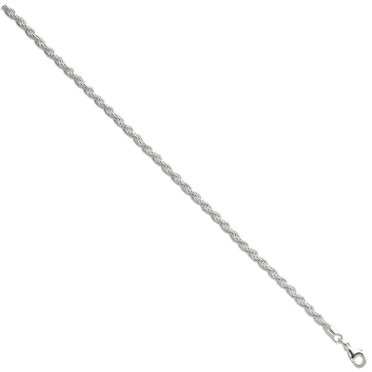 925 Sterling Silver 3.5mm Rope Chain - FJewellery