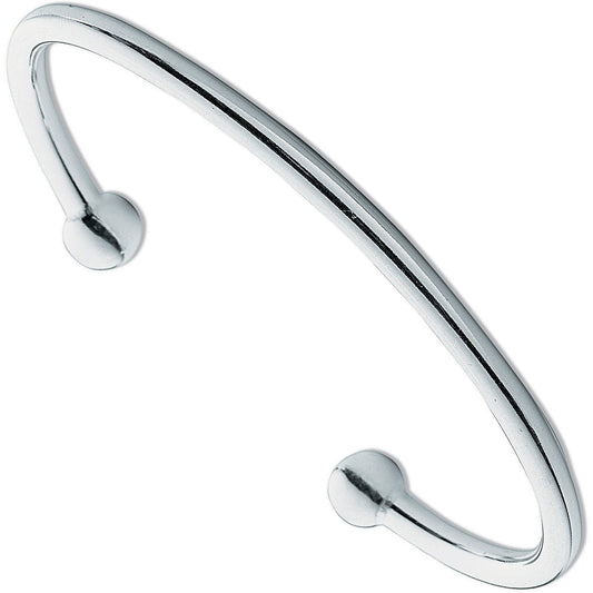 925 Sterling Silver 4mm Bangle - FJewellery