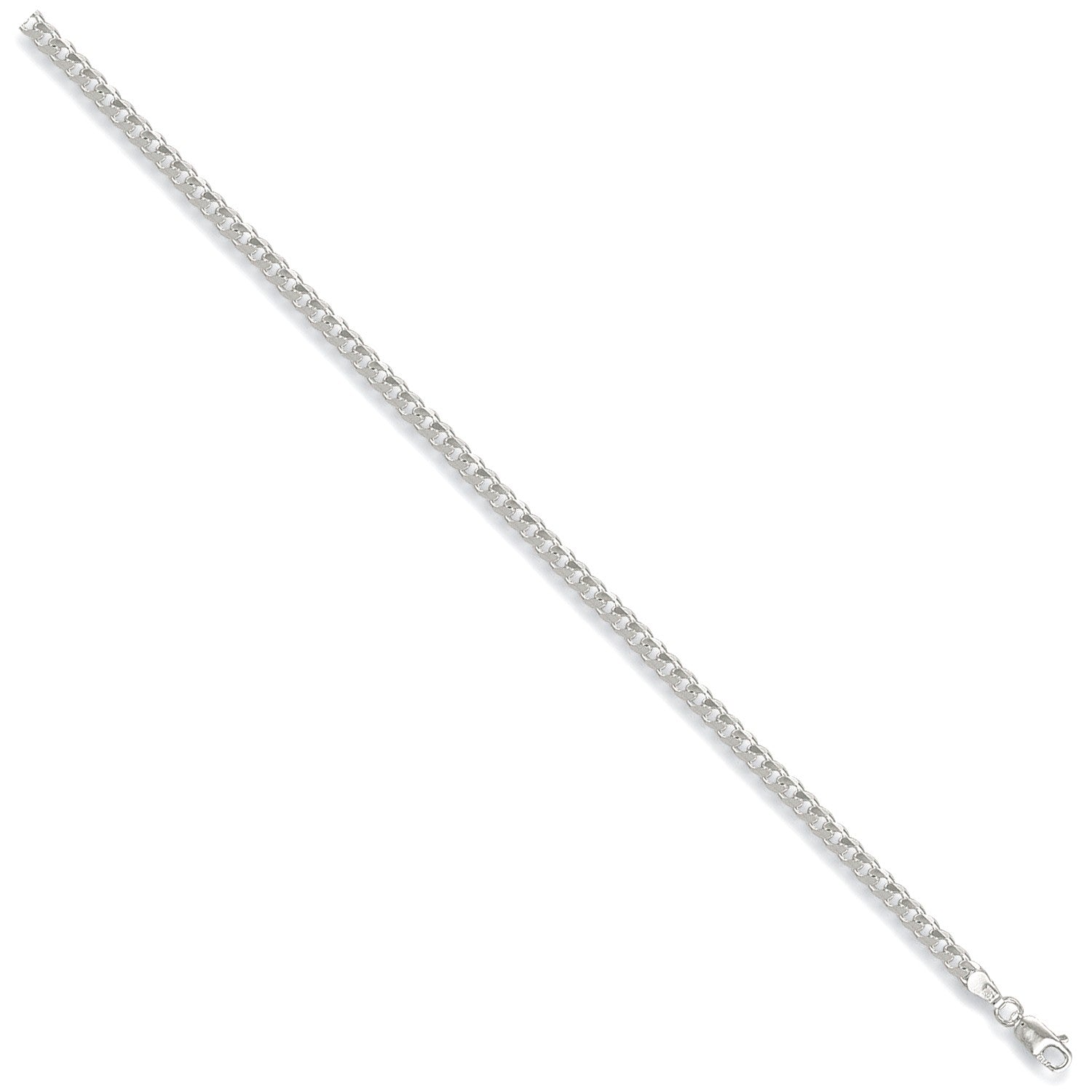 925 Sterling Silver 4mm Curb Chain - FJewellery
