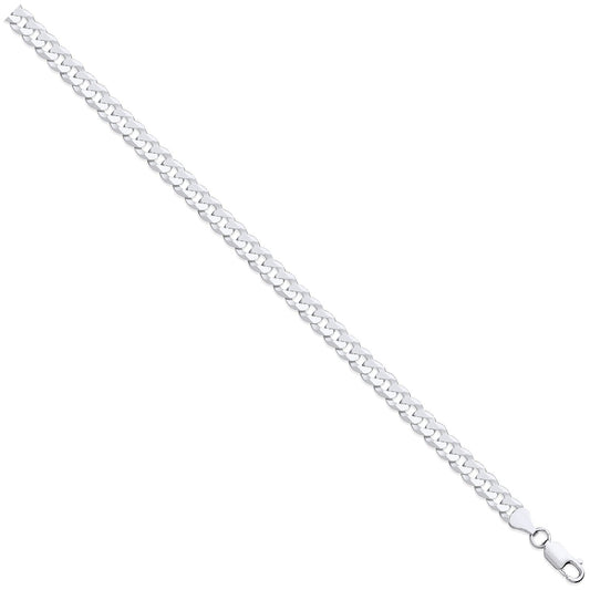 925 Sterling Silver 6.5mm Curb Chain - FJewellery