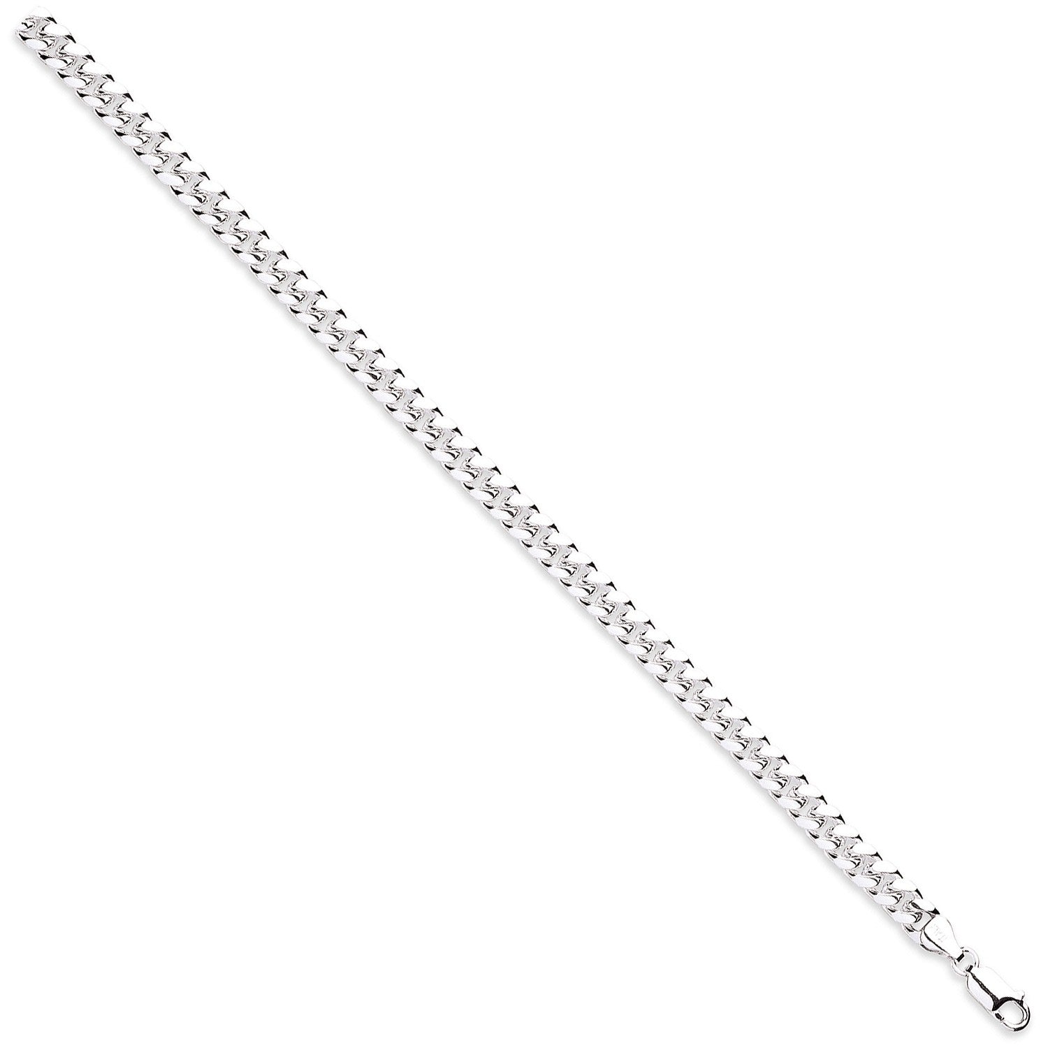 925 Sterling Silver 6.5mm Domed Curb Chain - FJewellery