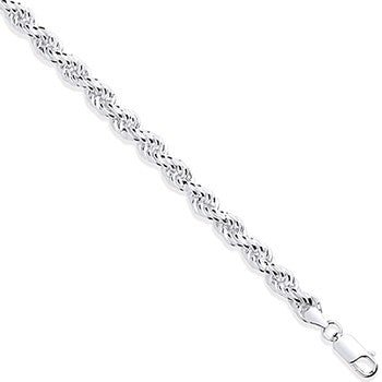 925 Sterling Silver 6.5mm Rope Chain - FJewellery