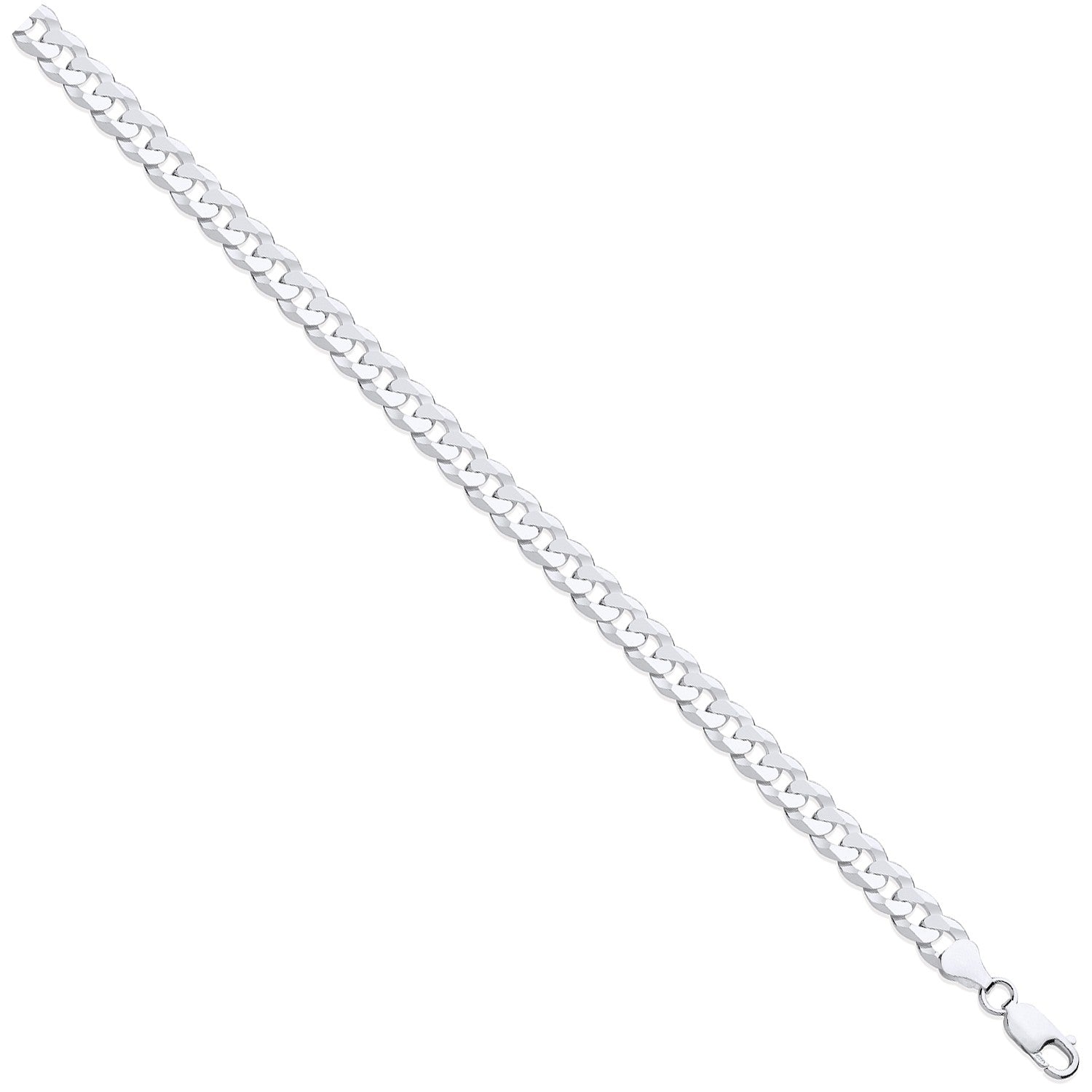 925 Sterling Silver 7mm Curb Chain - FJewellery