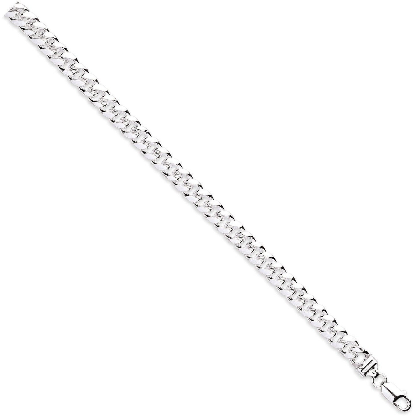 925 Sterling Silver 8.5mm Domed Curb Chain - FJewellery