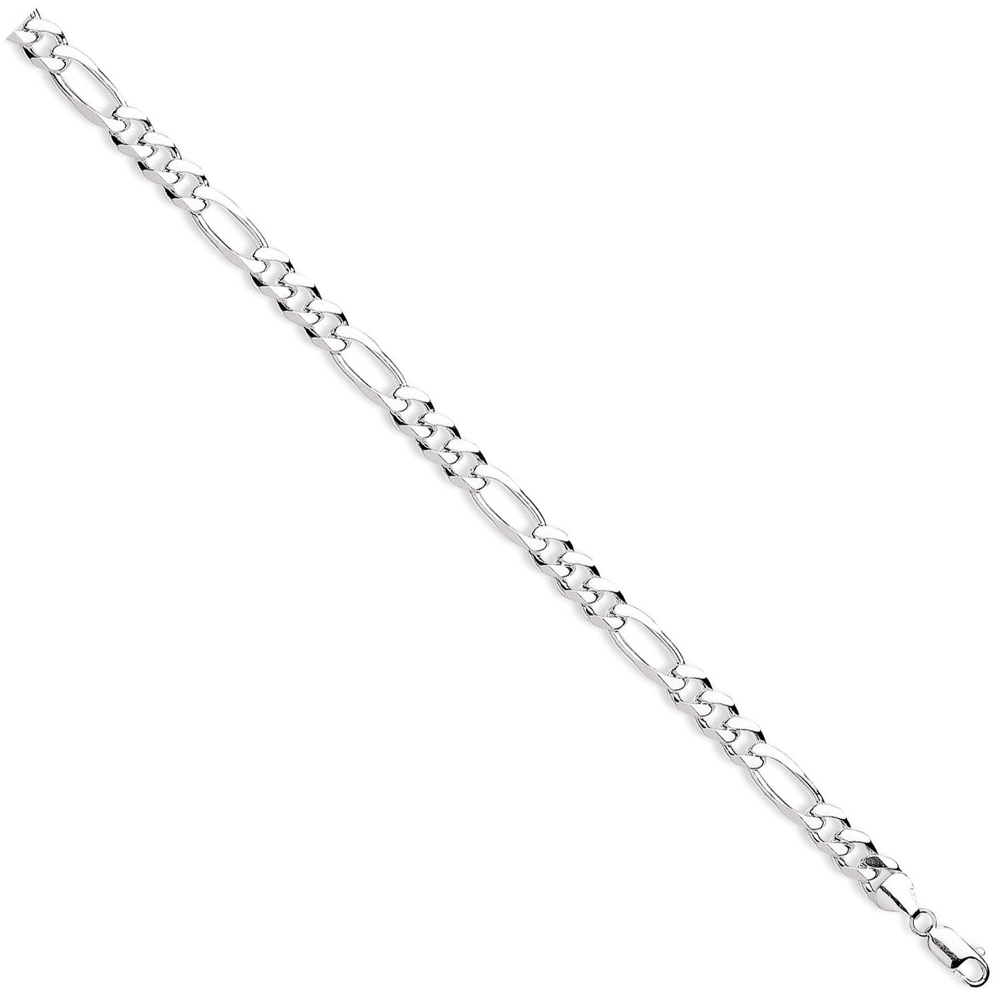 925 Sterling Silver 8mm Figaro Chain - FJewellery