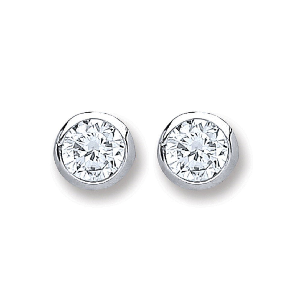 925 Sterling Silver And Cz Suds 4mm - FJewellery