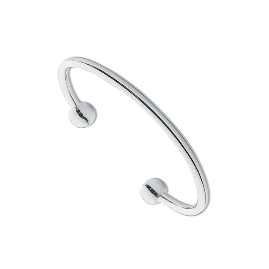 925 Sterling Silver Baby Torque Bangle - FJewellery