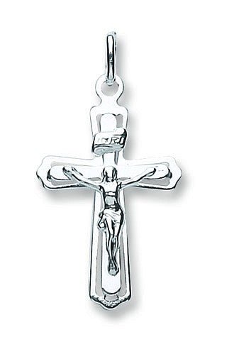 925 Sterling Silver Cut Out Crucifix - FJewellery