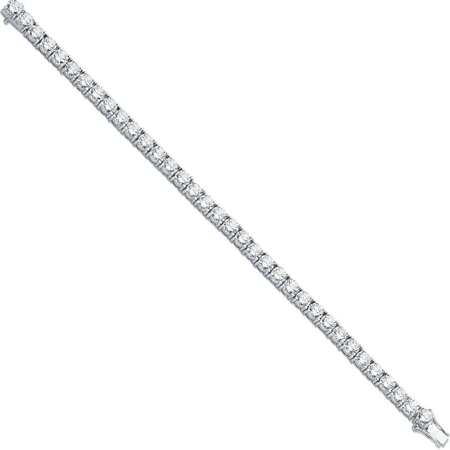 925 Sterling Silver Cz Tennis Bracelet - FJewellery