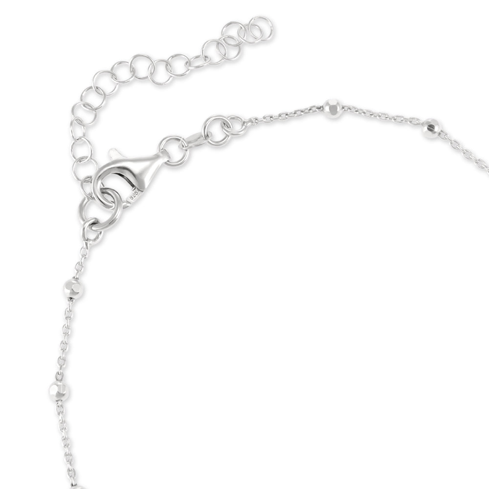925 Sterling Silver Drop Pendant Necklace 17" - FJewellery