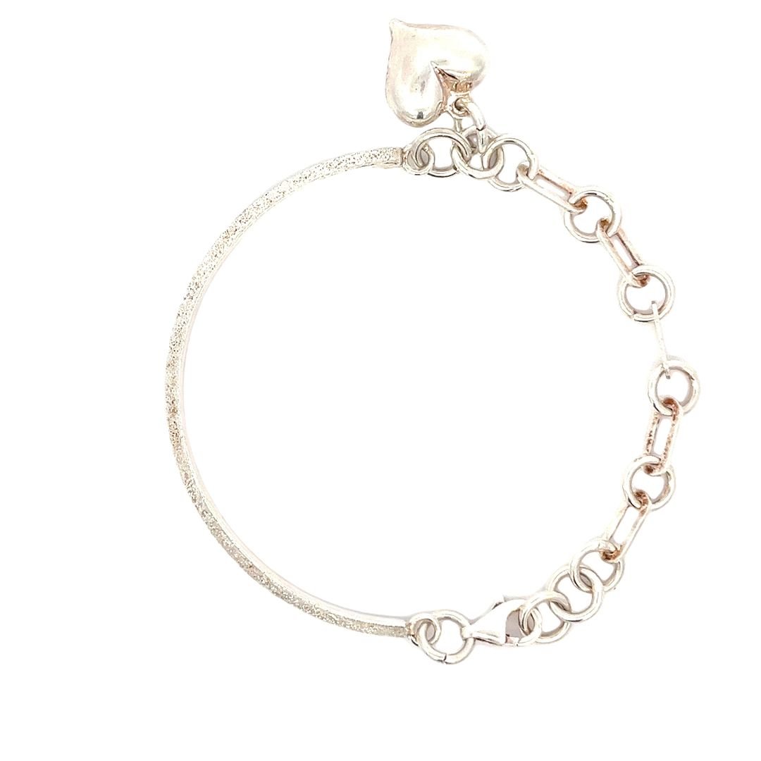 925 sterling silver heart bracelet 02019361 - FJewellery