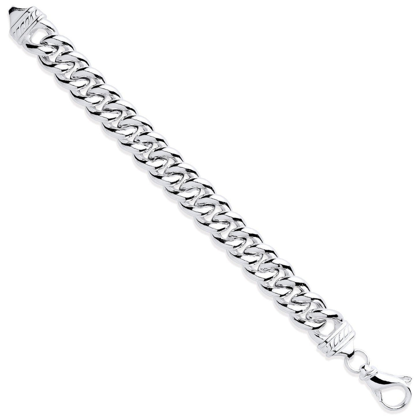 925 Sterling Silver Hollow Link Bracelet - FJewellery