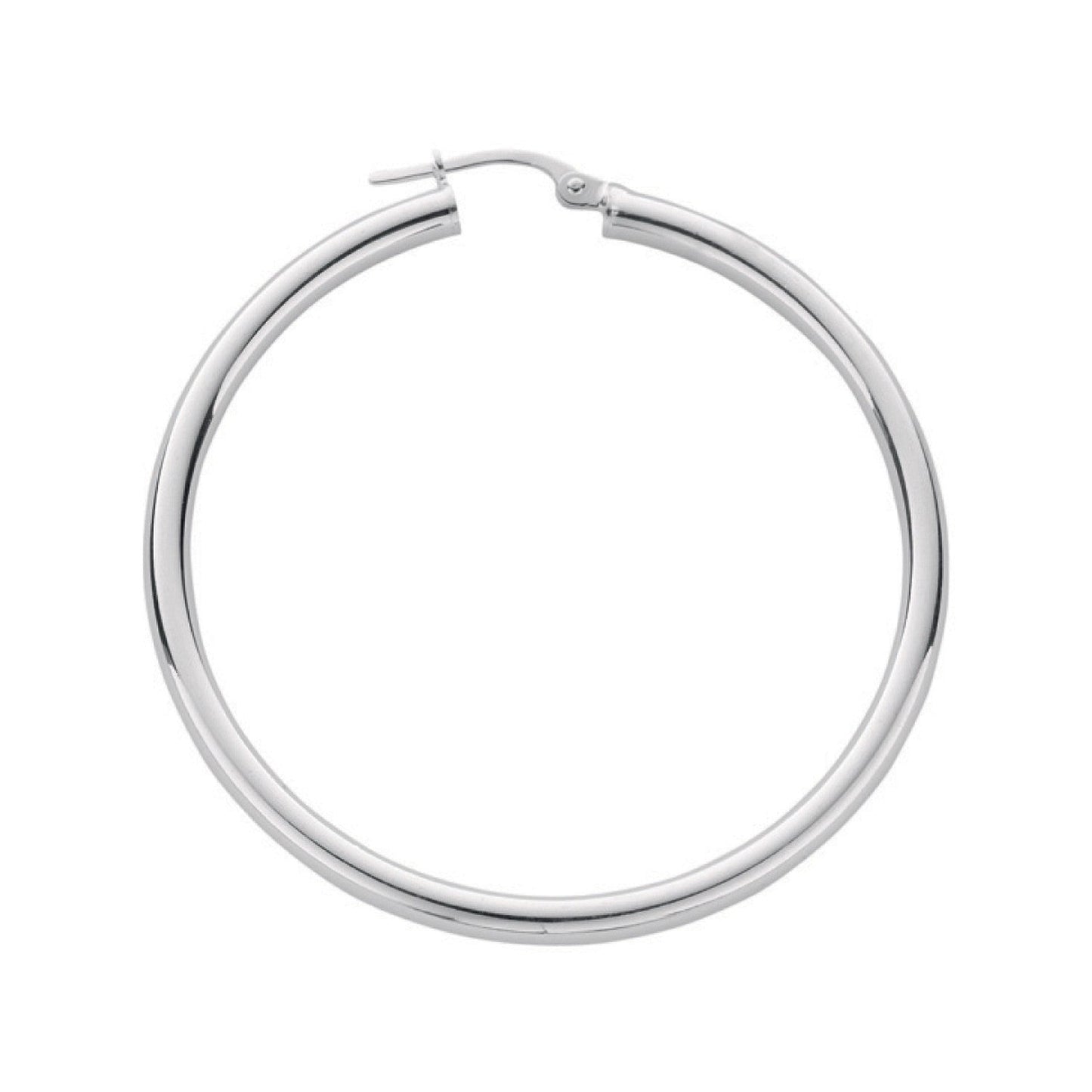 925 Sterling Silver Hoop Design Earrings - FJewellery