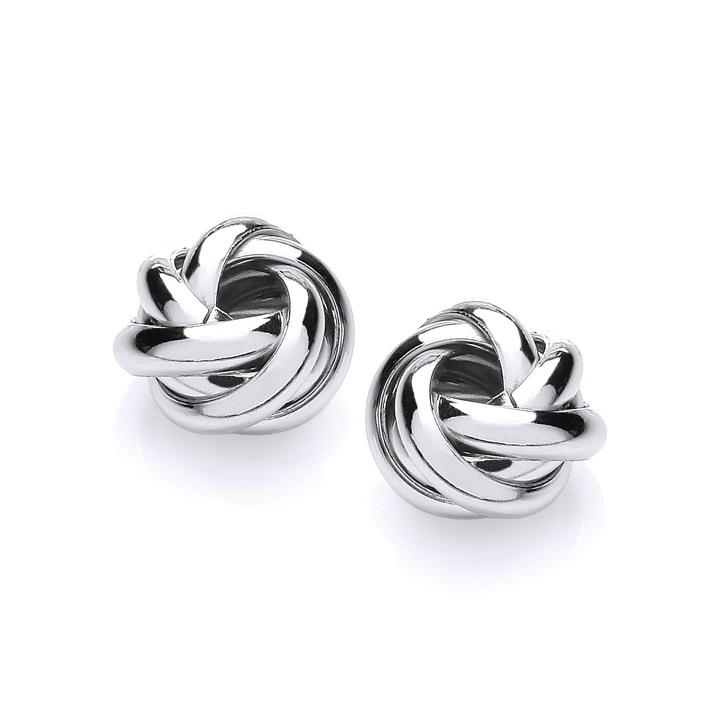 925 Sterling Silver Knot Studs 11.5mm - FJewellery
