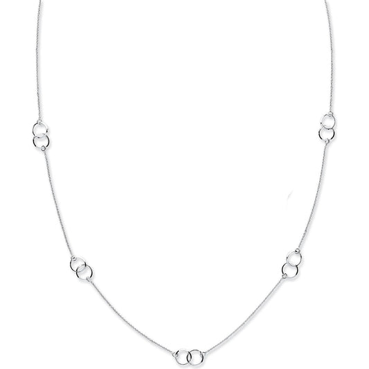 925 Sterling Silver Ladies Fancy Necklace - FJewellery