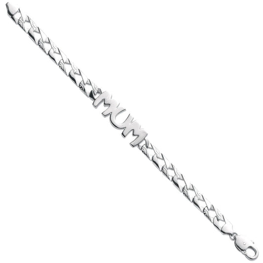 925 Sterling Silver Mum Bracelet - FJewellery