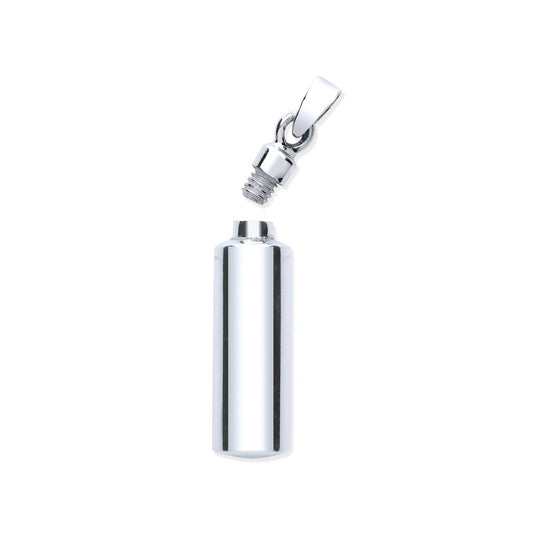925 Sterling Silver Perfume/Ashes Bottle Holder Pendant - FJewellery
