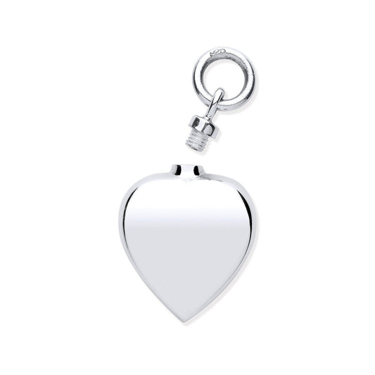 925 Sterling Silver Perfume/Ashes Heart Holder Pendant - FJewellery