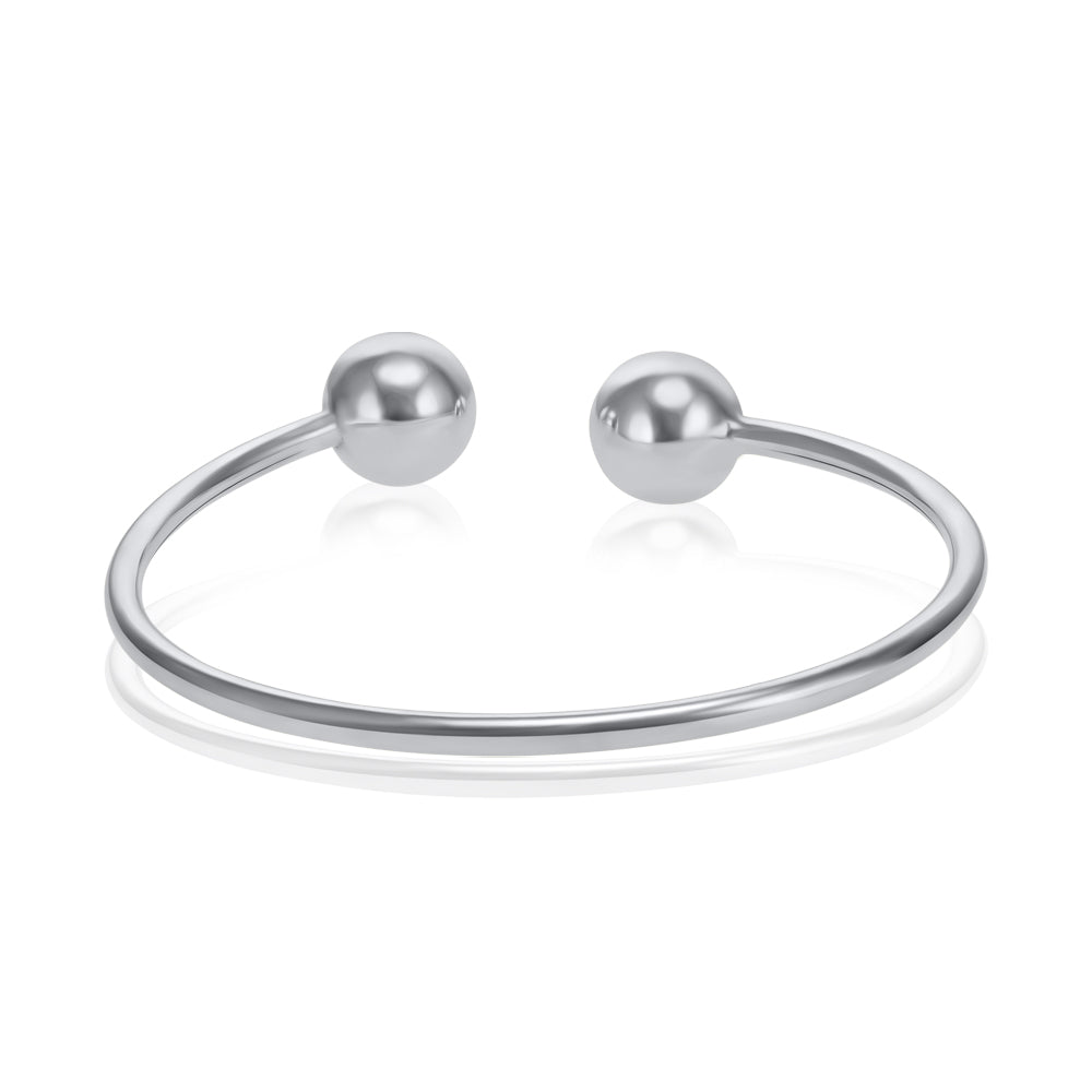 925 Sterling Silver Torque Bangle 02019320 - FJewellery