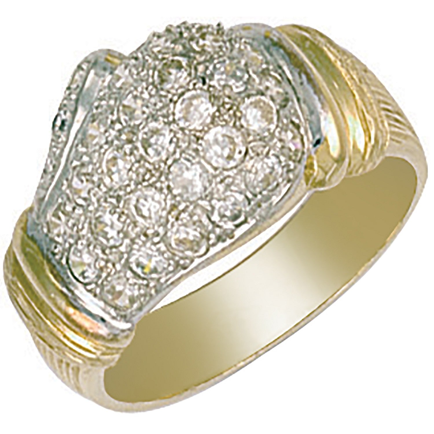 9ct Cz Boxing Glove Ring 111084 - FJewellery