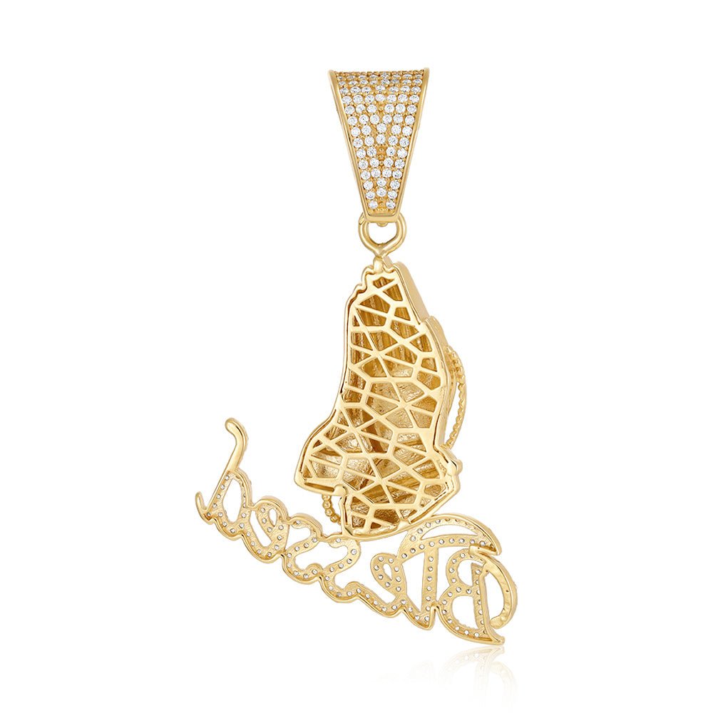 9ct Gold blessed praying hands Cubic Zirconia pendant - FJewellery