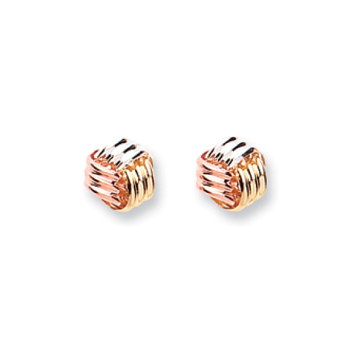 9ct Gold Fancy Knot Studs 5.6mm - FJewellery