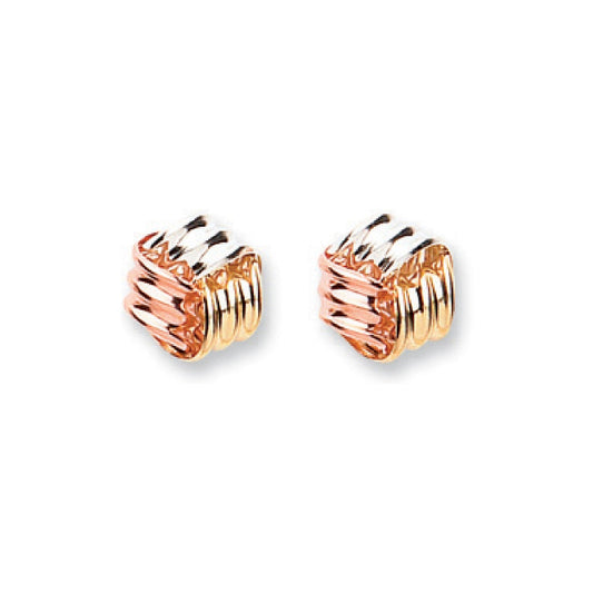 9ct Gold Fancy Knot Studs 7.5mm - FJewellery