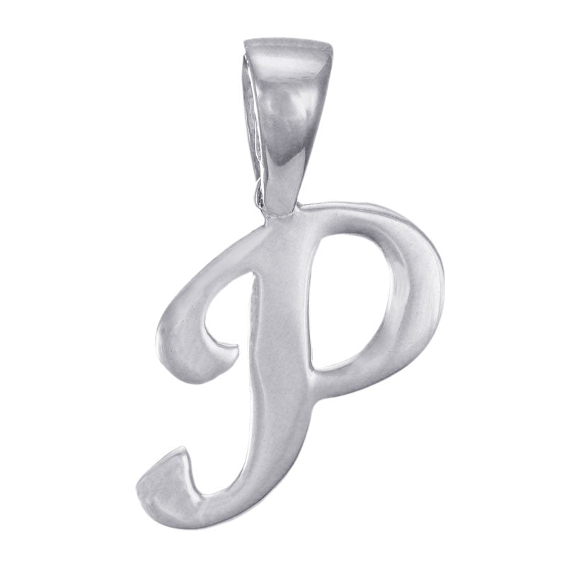 9ct Gold Initial Pendant Letter P - 16mm - FJewellery