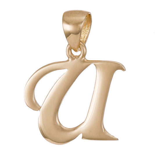 9ct Gold Initial Pendant Letter U - 23mm - FJewellery