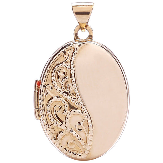 9ct Gold Oval Shaped Locket - FJewellery