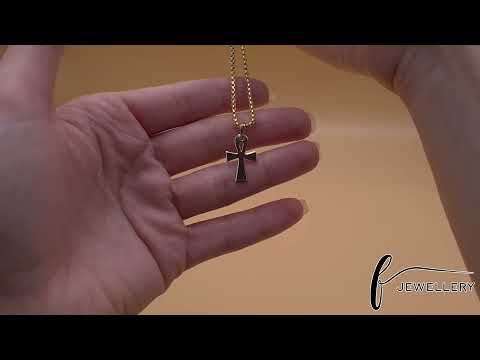 9ct Gold Plain Ankh Cross Pendant - 24mm - FJewellery