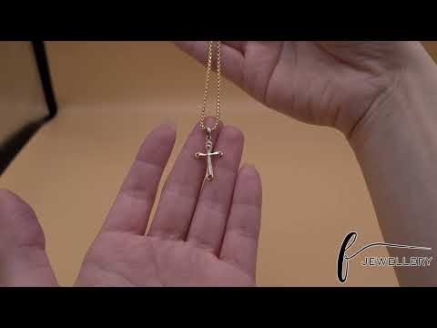 9ct Gold Plain Classic Cross Pendant - 27mm - FJewellery