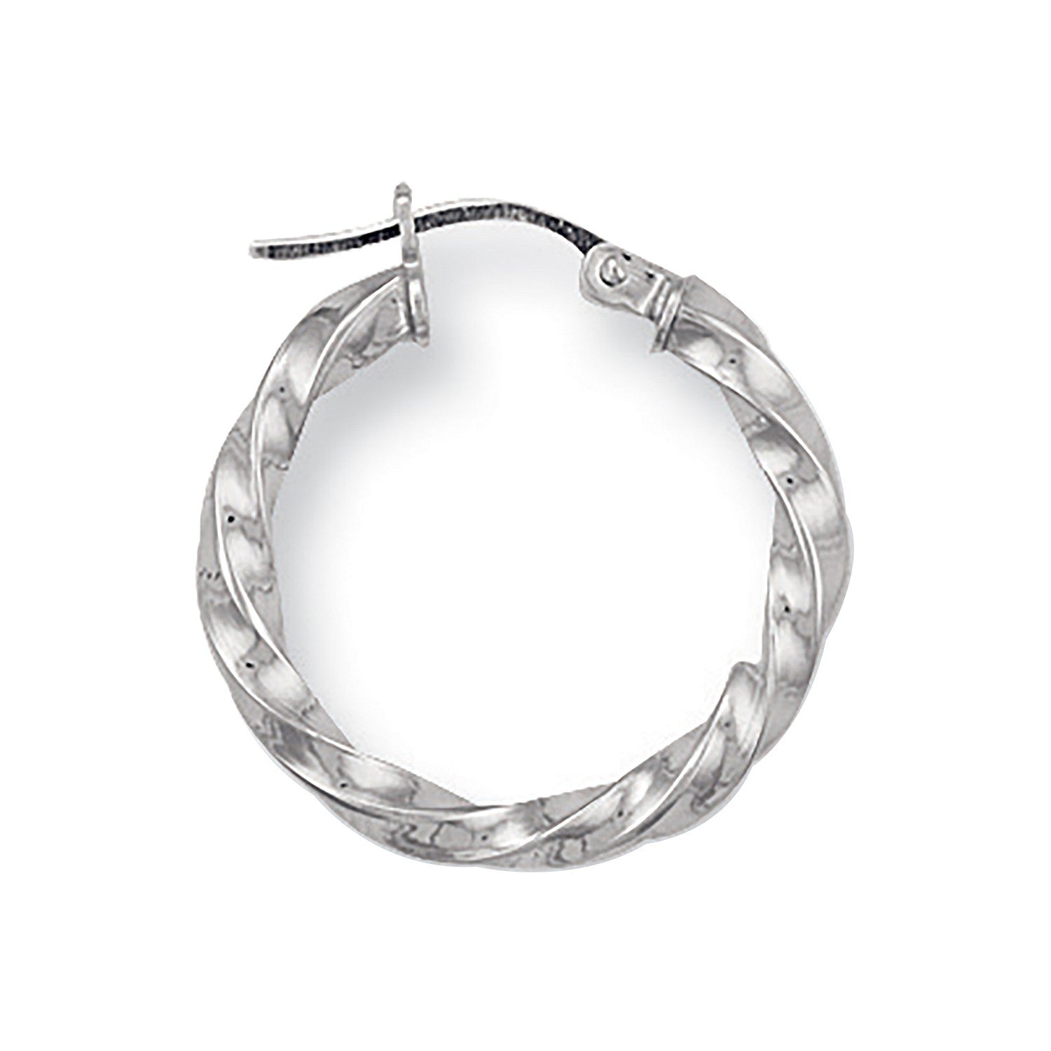 9ct Gold Twisted Design Hoop Earrings - FJewellery