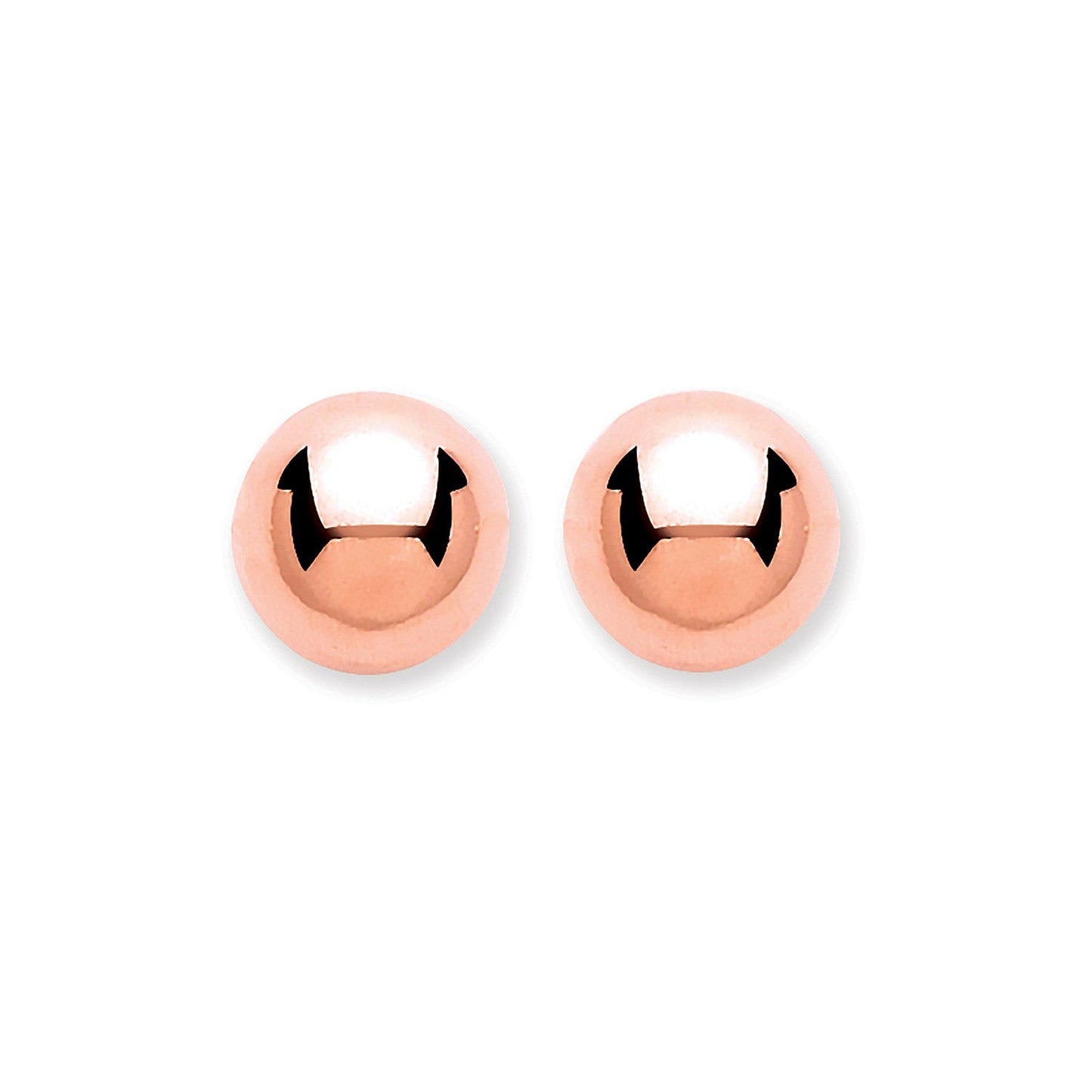 9ct Rose Gold 5mm Ball Stud - FJewellery