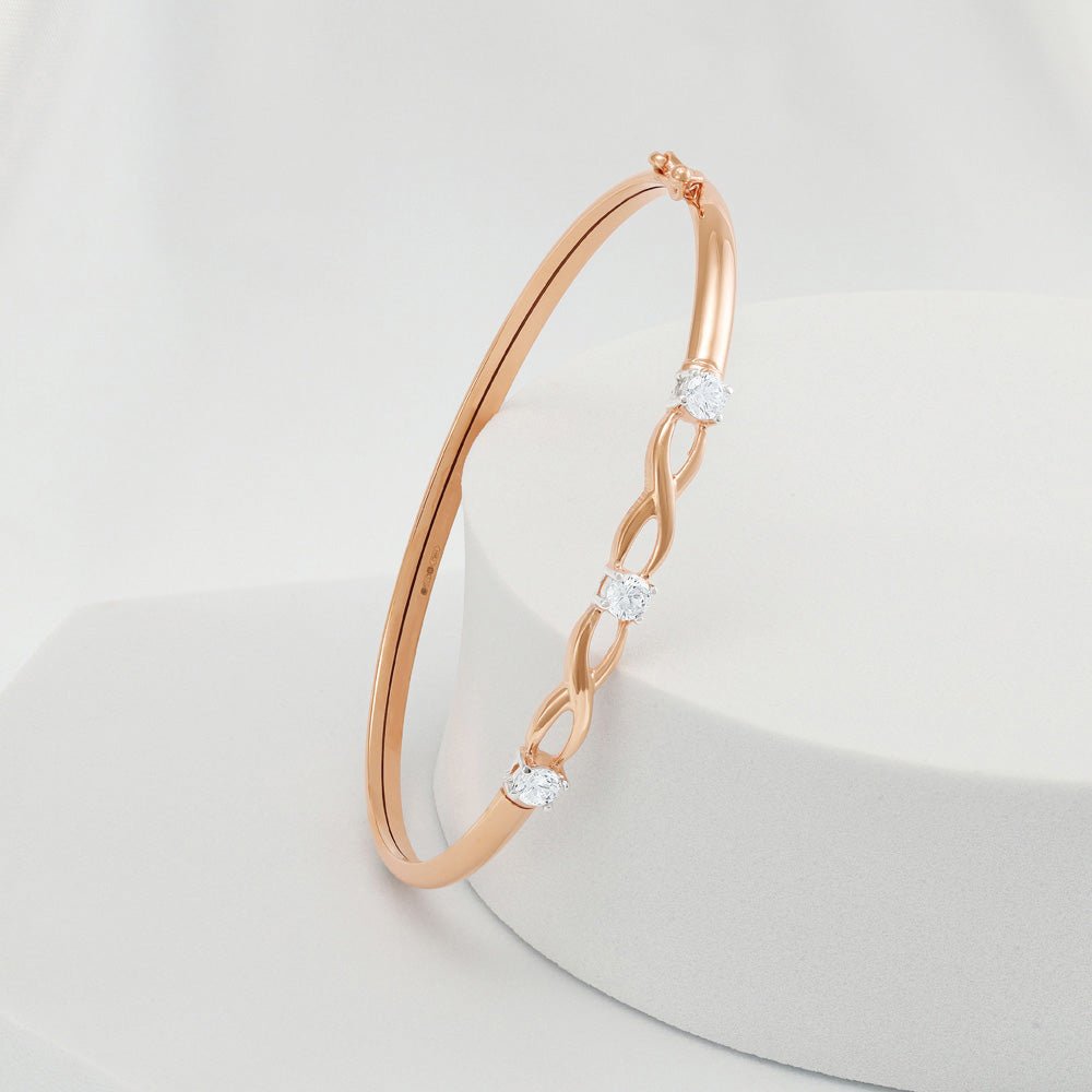 9ct Rose Gold Bangle - FJewellery