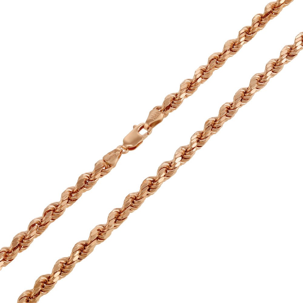 9ct Rose Gold Rope Chain DSHCN0628 - FJewellery