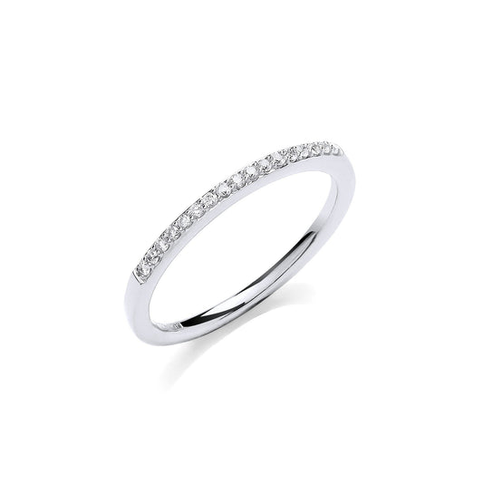 9ct White Gold 0.10ct Eternity Ring - FJewellery
