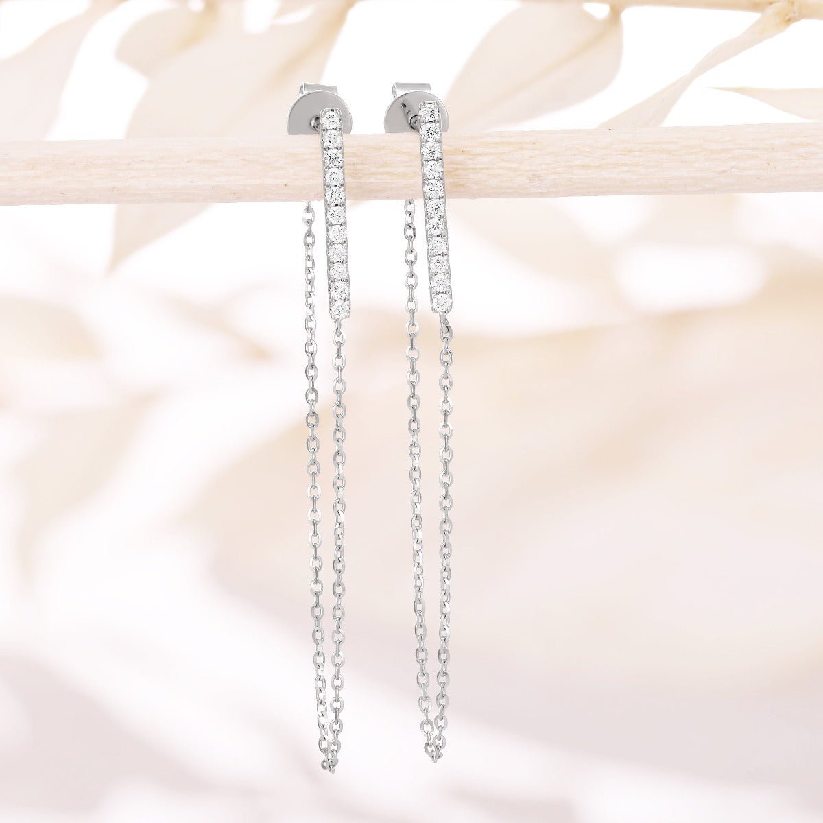 9ct White Gold 0.16ct Diamond Earrings - FJewellery