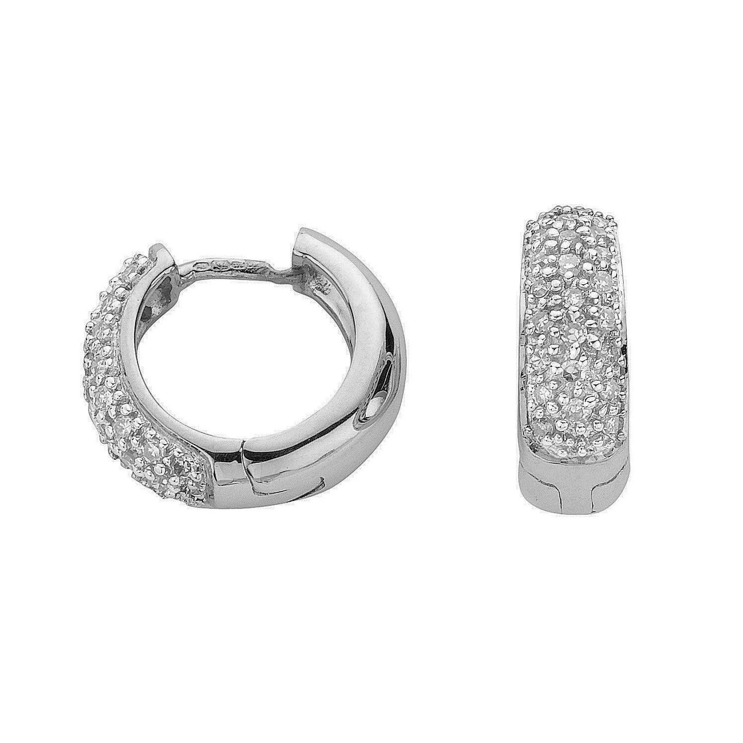 9ct White Gold 0.42ct Diamond Earrings - FJewellery