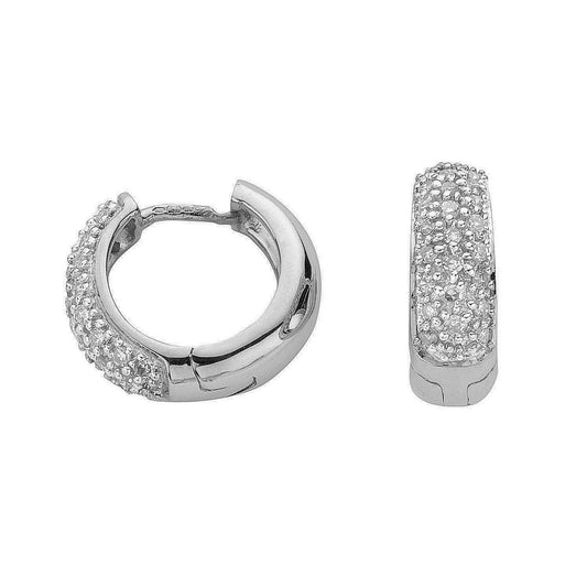 9ct White Gold 0.42ct Diamond Earrings - FJewellery