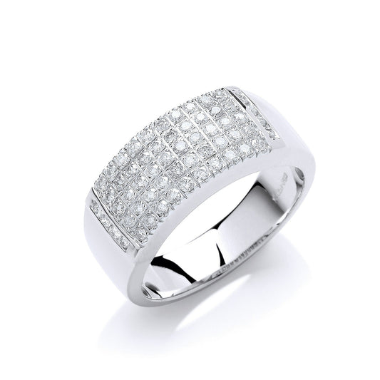 9ct White Gold 0.50ct Diamond Ring - FJewellery